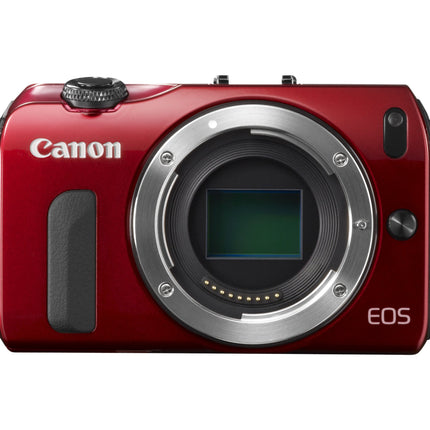 Canon EOS M 18MP APS-C Mirrorless Camera EF-M 18-55mm IS STM Kit Red 90EX