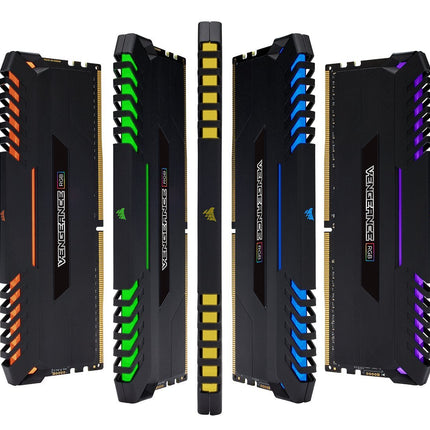 CORSAIR VENGEANCE RGB 64GB (4x16Gb) DDR4 3333MHz CL16 Desktop RAM Kit Black