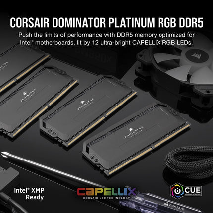 Corsair DOMINATOR PLATINUM RGB 64GB DDR5 RAM 5600MHz CL40 Desktop PC RAM
