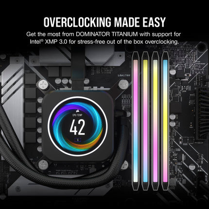 CORSAIR DOMINATOR TITANIUM RGB DDR5 RAM 64GB (4x16GB) DDR5 Up to 6000MHz CL36 Intel XMP iCUE Compatible Computer Memory - White (CMP64GX5M4B6000C36W)