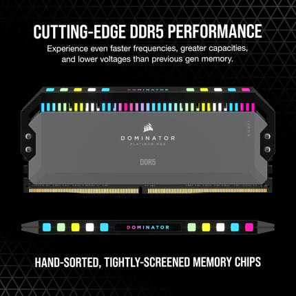 Corsair DOMINATOR PLATINUM RGB 64GB DDR5 RAM 5600MHz CL36 Desktop PC RAM