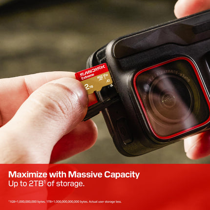 SanDisk Extreme 2TB microSDXC UHS-I U3 V30 A2 140MB/s Write Memory Card
