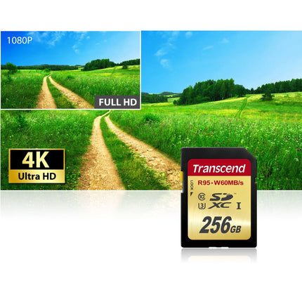 Transcend Ultimate 256GB SDXC UHS-I Class 10 U3 60MB/s Write Memory Card