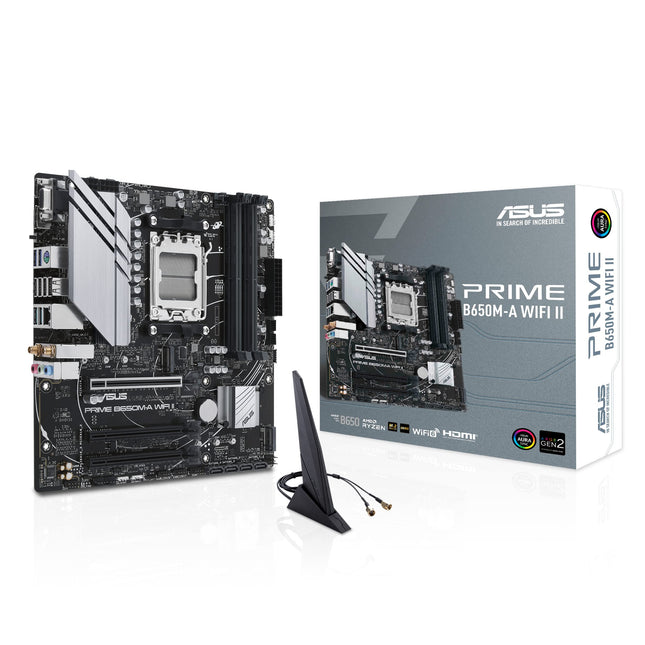 ASUS PRIME B650M-A WiFi II B650 AM5 Micro-ATX DDR5 Desktop Motherboard