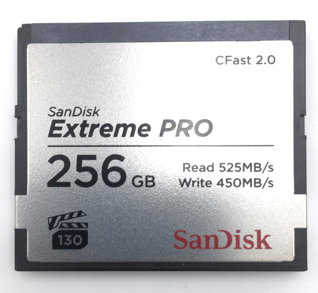 SanDisk Extreme PRO 256GB CFast 2.0 Memory Card VPG 130 525MB/s Read for 4K