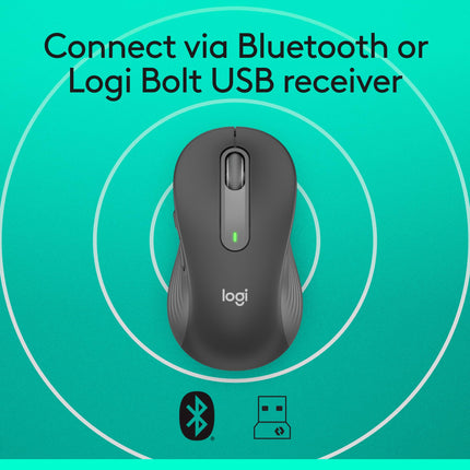 Logitech Signature M650 L Wireless Computer Mouse 4000 DPI Large Graphite