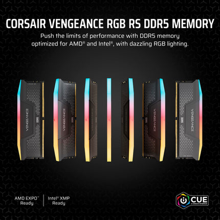 Corsair Vengeance RGB RS 32GB DDR5 RAM 5600MHz CL40 2 x 16GB DIMM RAM Kit
