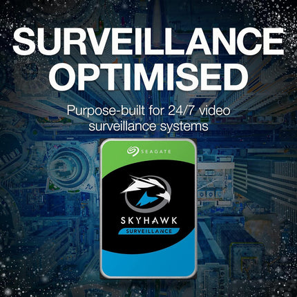 Seagate SkyHawk 4TB 3.5-inch SATA Surveillance HDD, 5400 RPM, 256MB Cache
