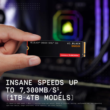 Western Digital WD_BLACK SN850X 2TB NVMe SSD, PCIe 4.0 x4, Internal SSD