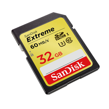 SanDisk Extreme 32GB SDHC UHS-I Class 10 U3 Up to 60MB/s Read Memory Card
