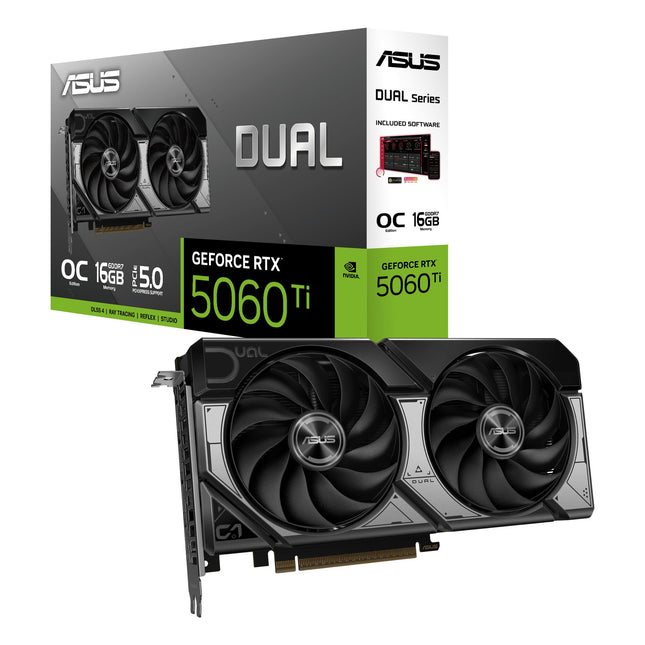 ASUS Dual GeForce RTX 5060 Ti OC 16GB GDDR7 PCIe 5.0 Graphics Card