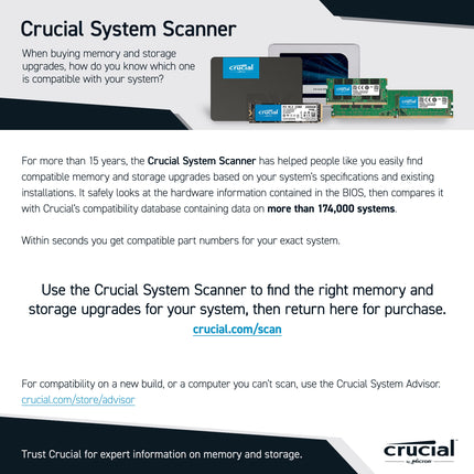 Crucial 64GB 2 x 32GB DDR4 2666MHz CL19 SO-DIMM Laptop RAM Memory Module