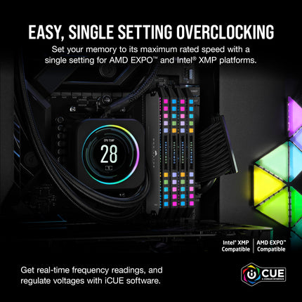 Corsair DOMINATOR PLATINUM RGB 64GB DDR5 RAM 5600MHz CL36 Desktop PC RAM