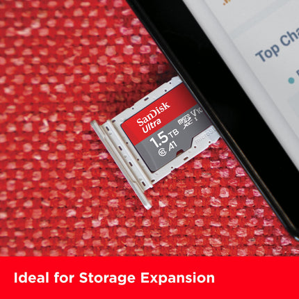 SanDisk Ultra 1.5TB microSDXC UHS-I A1 Memory Card with SD Adapter 150MB/s