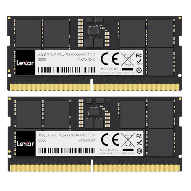Lexar 16GB DDR5 5600MHz Laptop RAM Kit (2 x 8GB) 262-Pin SO-DIMM CL46 1.1V