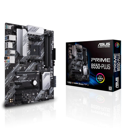 ASUS PRIME B550-PLUS B550 AM4 ATX DDR4 PCIe 4.0 Desktop PC Motherboard