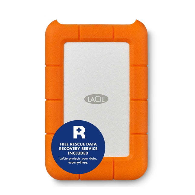 LaCie Rugged Secure 2TB Portable External HDD USB-C 130MB/s AES-256 Drive