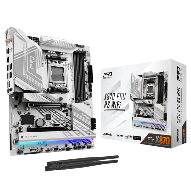 ASRock X870 Pro RS WiFi X870 AM5 ATX DDR5 USB4 PCIe 5.0 PC Motherboard