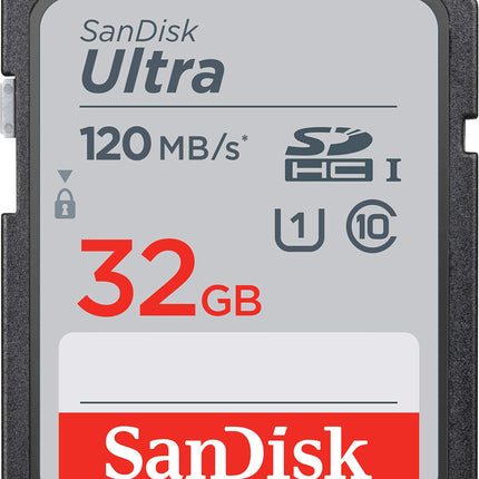 SanDisk Ultra 32GB SDHC UHS-I Class 10 U1 Up to 120MB/s Read Memory Card