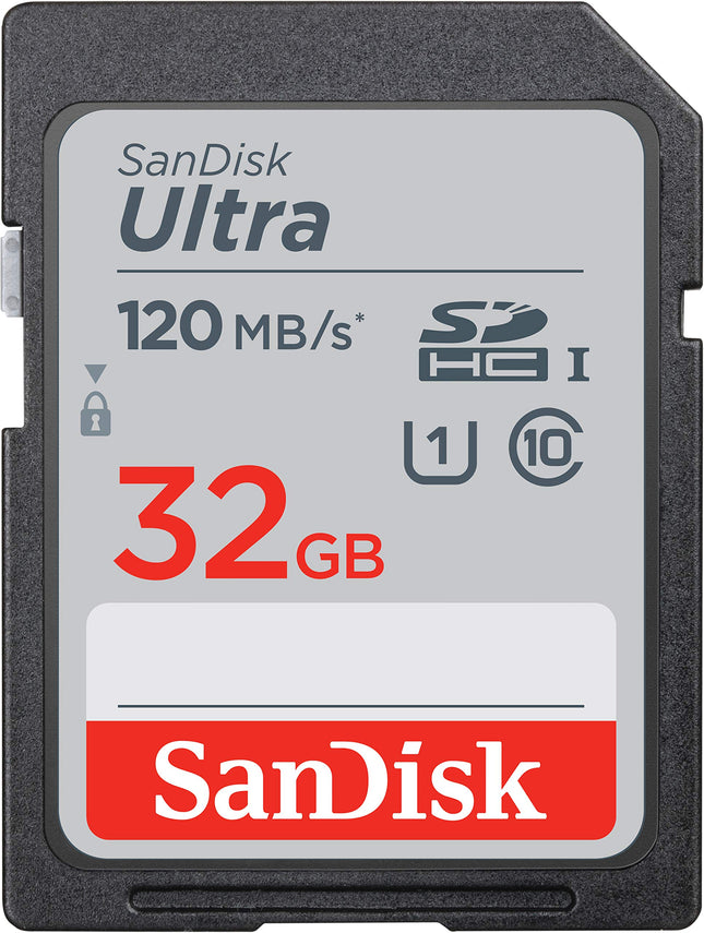 SanDisk Ultra 32GB SDHC UHS-I Class 10 U1 Up to 120MB/s Read Memory Card