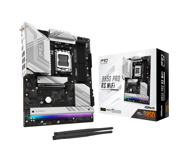 ASRock B850 Pro RS WiFi B850 AM5 ATX DDR5 PCIe 5.0 Desktop Motherboard