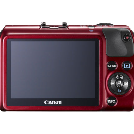 Canon EOS M 18MP APS-C Mirrorless Camera EF-M 18-55mm IS STM Kit Red 90EX