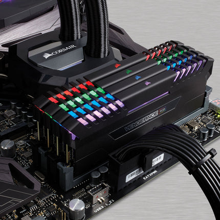 CORSAIR VENGEANCE RGB 16GB (2x8Gb) DDR4 2666MHz CL16 Desktop RAM Kit Black