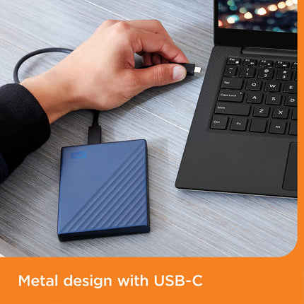 WD My Passport Ultra 4TB Blue Portable External HDD USB-C AES Encryption
