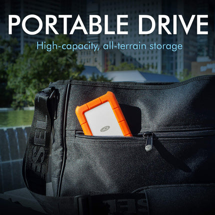 LaCie Rugged Secure 2TB Portable External HDD USB-C 130MB/s AES-256 Drive