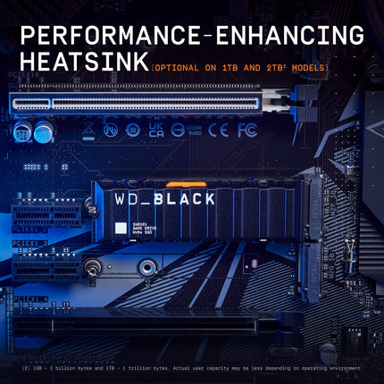 Western Digital WD_BLACK SN850X 4TB NVMe SSD with Heatsink, PCIe 4.0 x4