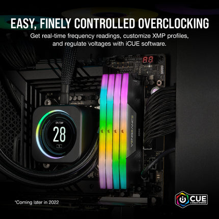 CORSAIR VENGEANCE RGB DDR5 RAM 32GB (2x16GB) 6600MHz C38-48-48-106 1.4V Intel Optimised Computer Memory (iCUE Compatible, Fast Performance, Intel® XMP 3.0 Profiles) Black