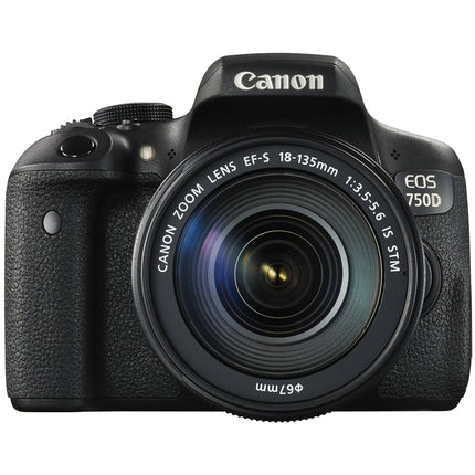 Canon EOS 750D 24.2MP APS-C DSLR Camera EF-S 18-135mm IS STM Kit Black