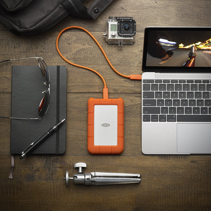 LaCie Rugged Secure 2TB Portable External HDD USB-C 130MB/s AES-256 Drive
