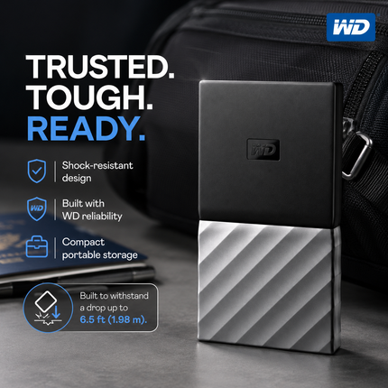WD My Passport 1TB Portable SSD, USB-C Solid State Drive