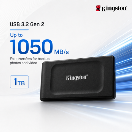 Kingston XS1000 1TB Portable SSD USB 3.2 Gen 2