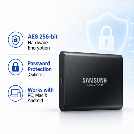 Samsung T5 2TB Portable SSD USB 3.1 Gen 2 Black