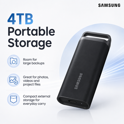 Samsung T5 EVO Portable SSD 4TB USB-C 3.2 Gen 1 External Drive