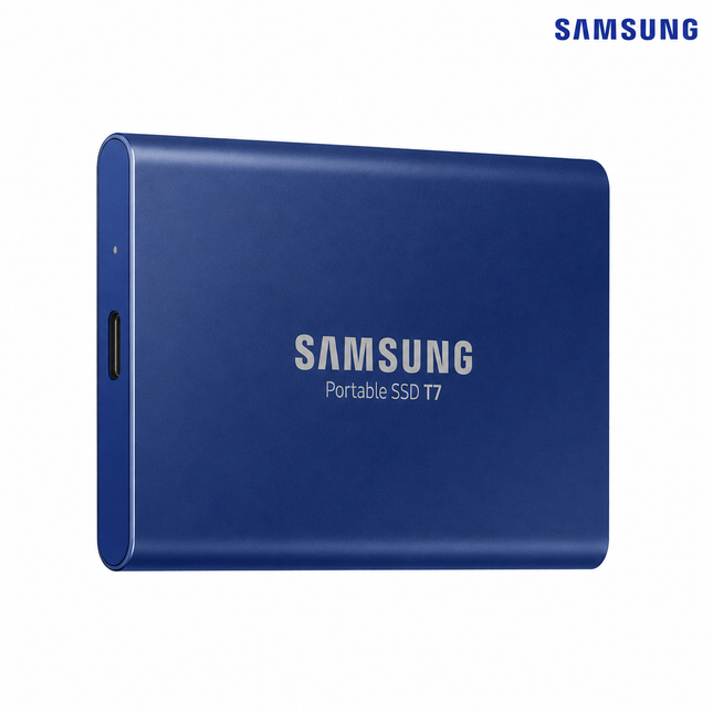 Samsung T7 2TB USB-C Portable SSD, Indigo Blue