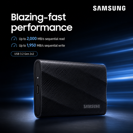 Samsung T9 1TB USB 3.2 Gen 2x2 Portable / External SSD