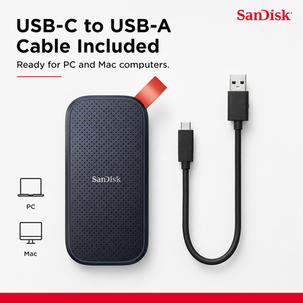 SanDisk Portable SSD 1TB USB-C External Solid State Drive
