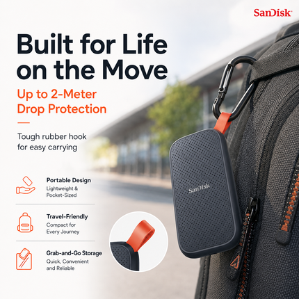 SanDisk Portable SSD 2TB USB-C External Solid State Drive