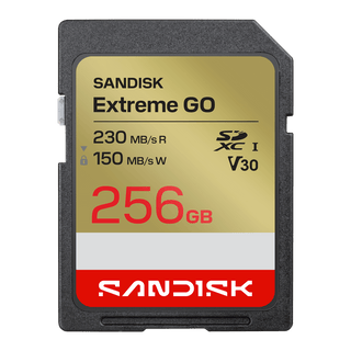 SanDisk Extreme GO 256GB SDXC UHS-I U3 V30 230/150MB/s SD Card for Camera